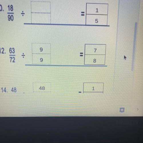 What goes in the middle box to get 1/5? Help!