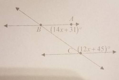 What is the measurement of angle ABC.