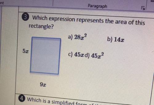 What is the expression represent of the area of this rectangle?