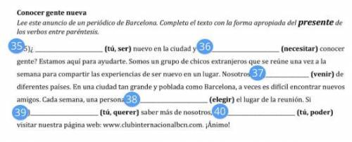 Spanish help please. I attached information needed.