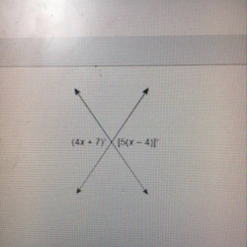 What is the value of x 
Enter your answer in the box 
X= ____