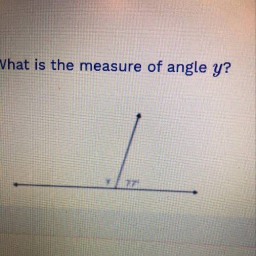 What is the measure of angle y