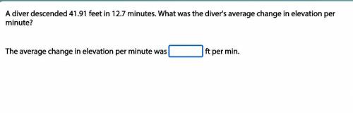 Help what was the average change in elevation per min was ____ ft per min