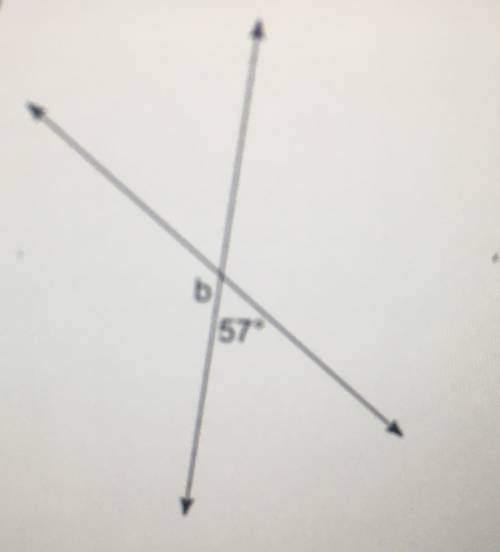 Find the measure of angle b.
PLEAASE HELP!!
The answer is 123.
I need to show work