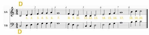 Fill in the rest of the solfege for the example below. The top and bottom lines are the exact same.