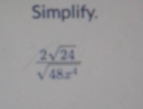 Help me answer this also please simply also no decimals and this is Dividing Radicals.