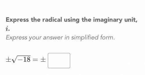 Express the radical unit using the imaginary unit i. Express your answer in simplified form. + - th
