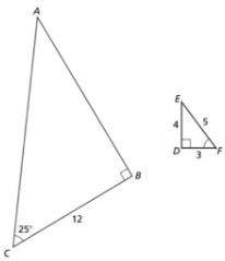 Use the side lengths of triangle DEF and the fact that the triangles are similar to find the measur