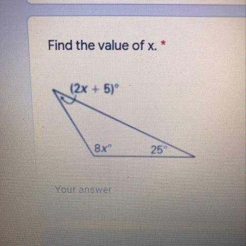 Can someone pls help me find the value of x?