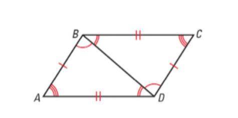 Which is not a pair of congruent angles in the diagram below?

angles BCD and BAD
angles ABD and B