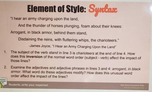 Element of Style: Syntaxe questions