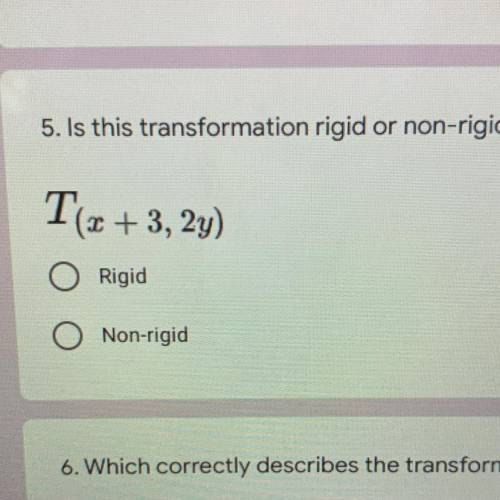Is this transformation rigid or non-rigid?
