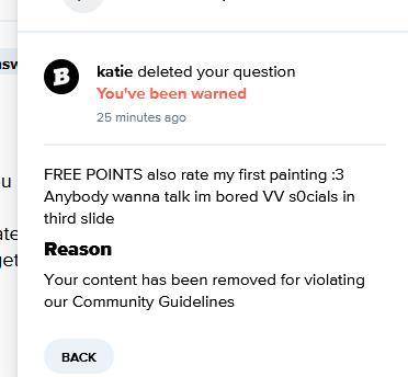 AYO MODS

Tell people what guideline they violated instead of just saying that you violated them