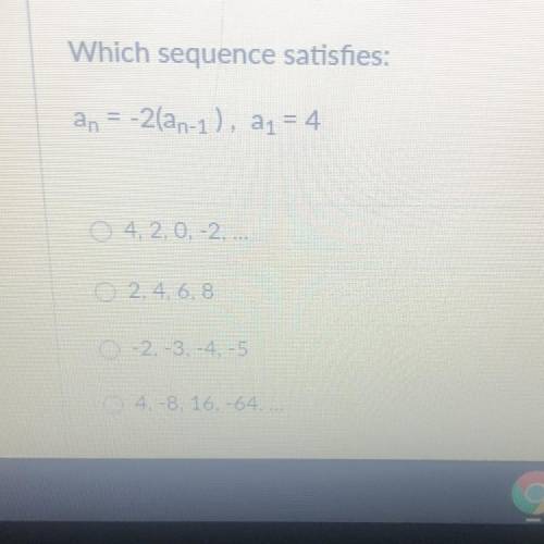 Which sequence: an=-2(an-1),a1=4