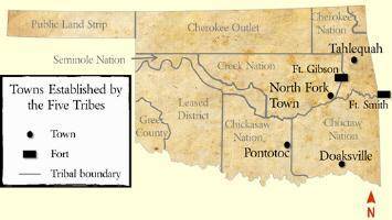 PLEASE HURRY!!!

The map above shows some of the earliest towns established when the Five Tribes s