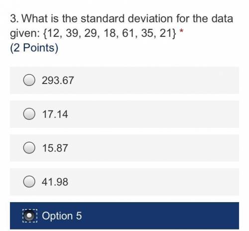 What is the standard deviation for the data given: {12, 39, 29, 18, 61, 35, 21}