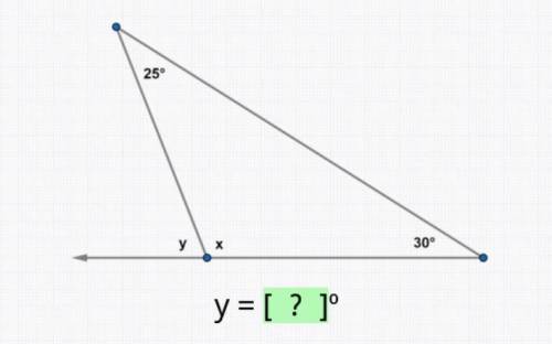 Use angle sum theory to find Y.