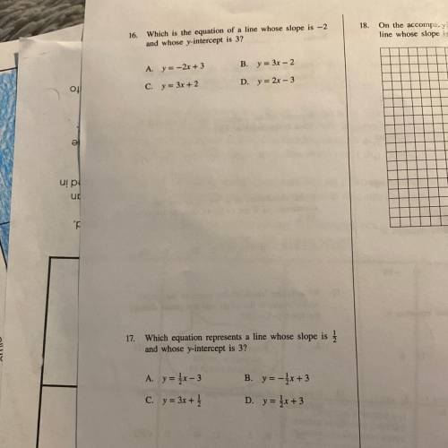 Questions 16 and 17 please help