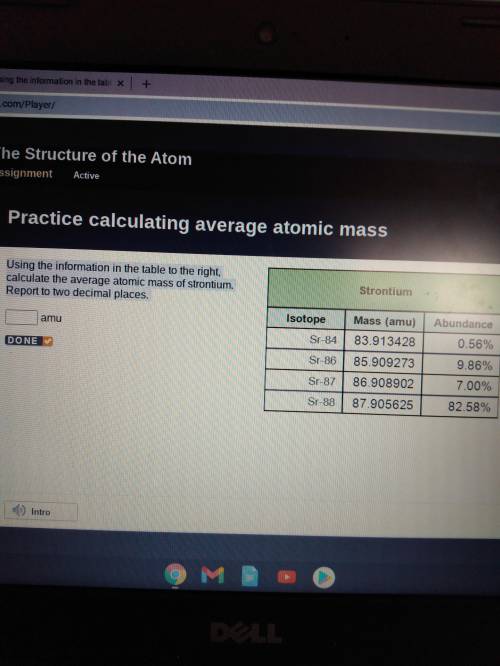 Partial calculating average atomic mass