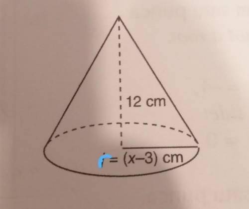 The diagram shows a cone. Given that the volume of the cone is 21 m’and the height of the cone is