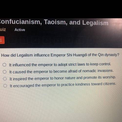 How did Legalism influence Emperor Shi Huangdi of the Qin dynasty?

It influenced the emperor to a