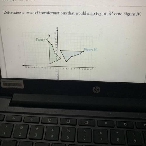 Determine a series of transformations that would map Figure M onto Figure N.
PLEASE HELP!!!