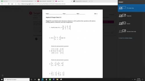 Help! Last question I swear!! Matrix Problem. NUMBER 5 PLEASE!

I just want to make sure my answer