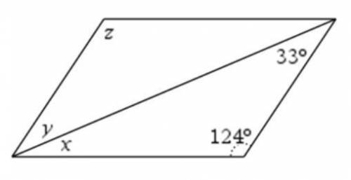 In the parallelogram below, x=? please help