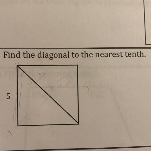 PLEASE HELP ME find the diagonal