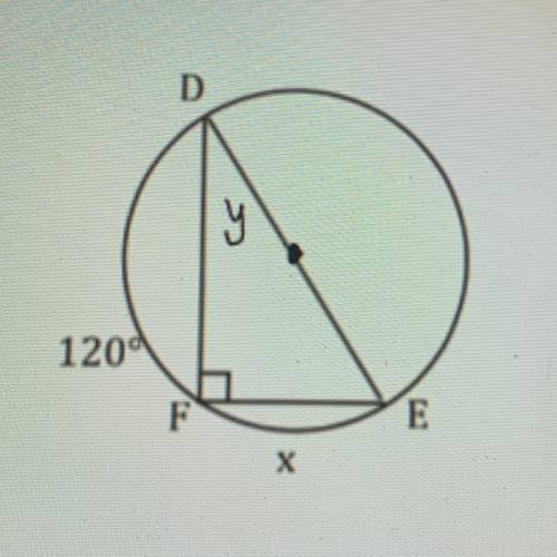 Solve for the missing angle measure or the missing arc measure:
(Please i need this asap)