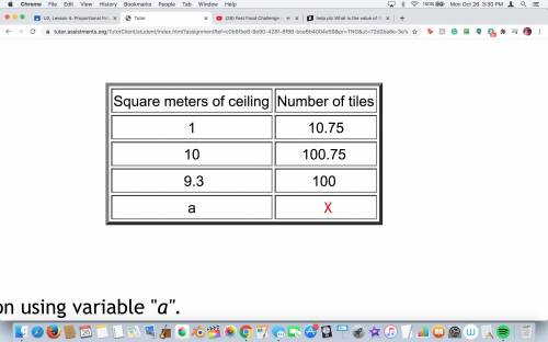 Help plz

What is the value of the red X?
Write your answer as an algebraic expression using varia