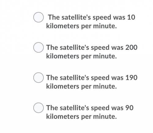 For 2 minutes, a satellite traveled at a steady speed. It traveled 380 kilometers around Earth in t