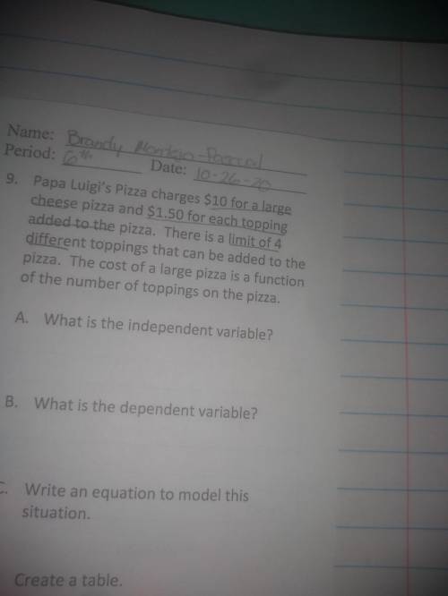 What is the independent variable and dependent variables