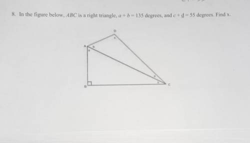 Find the x of the triangle.