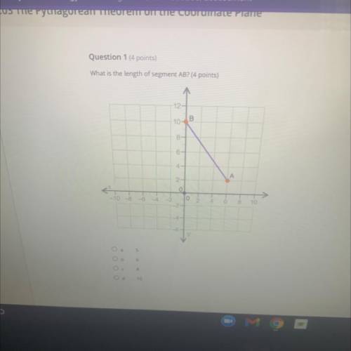 Pythagorean theorem. What is the length of segment AB?