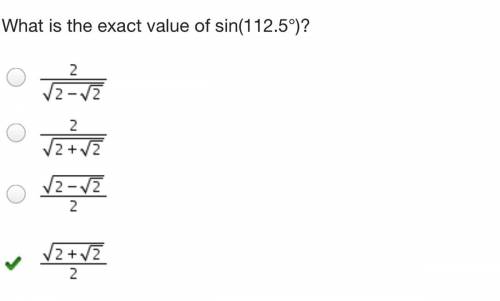 What is the exact value of sin(112.5°)?