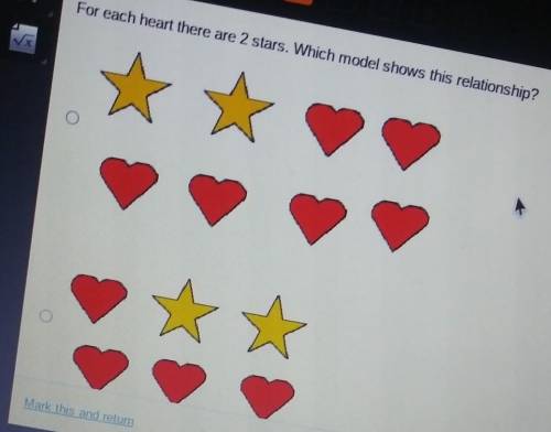 For each heart there are 2 stars which model shows this relationship