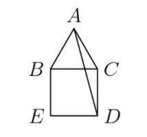 Equilateral Triangle ABC and square BCDE are coplanar, as shown. What is the number of degrees in t