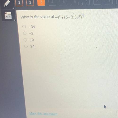 What is the value of -42+(5-2)(-6)?
0-34
-2
10
34