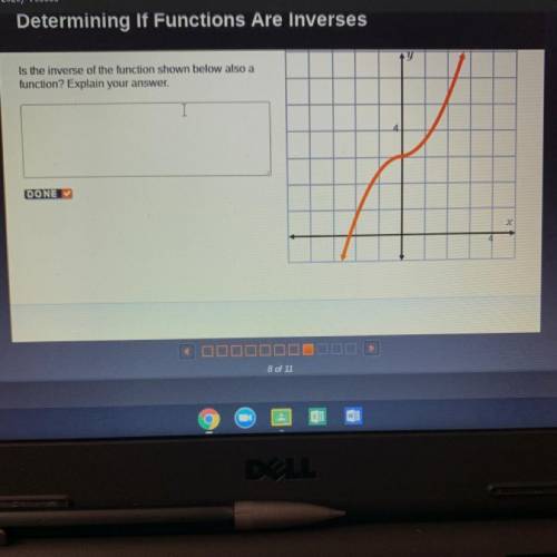 Is the inverse of the function shown below also a

function? Explain your answer.
Can someone plea