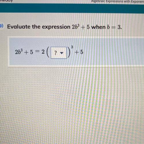 Evaluate the expression 263 + 5 when b= 3.