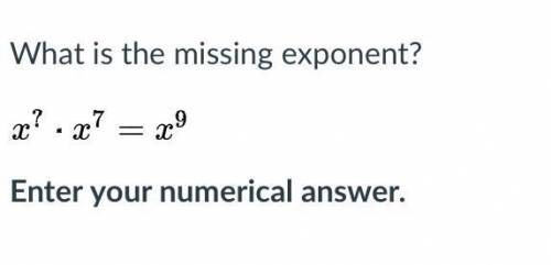 What is the missing exponent? in numerical answer.