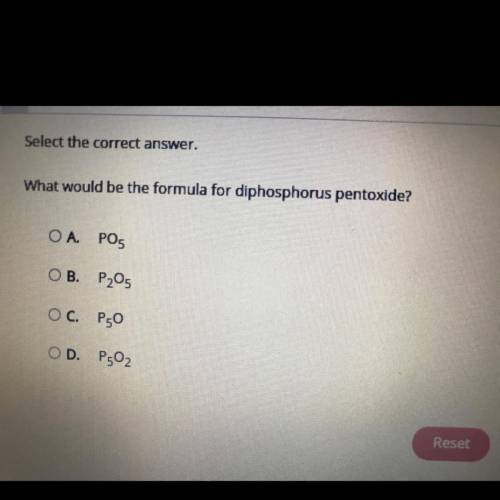 What is the formula for diphosphorus pentoxide