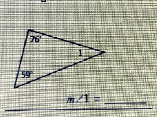 Find angle 1. I’m having trouble on this problem pls help
