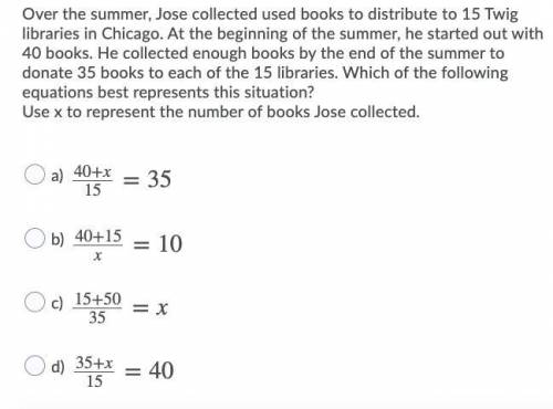 Over the summer, Jose collected used books to distribute to 15 Twig libraries in Chicago. At the be