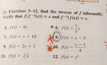 Help find the inverse of only number 6