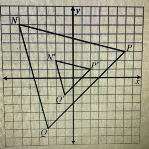 Determine the dilation and the scale factor needed to map the pre-image onto the image