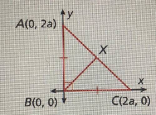 Given: Triangle ABC is right isosceles. X is the

 
midpoint of AC. AB = BC
Prove: Triangle AXB is