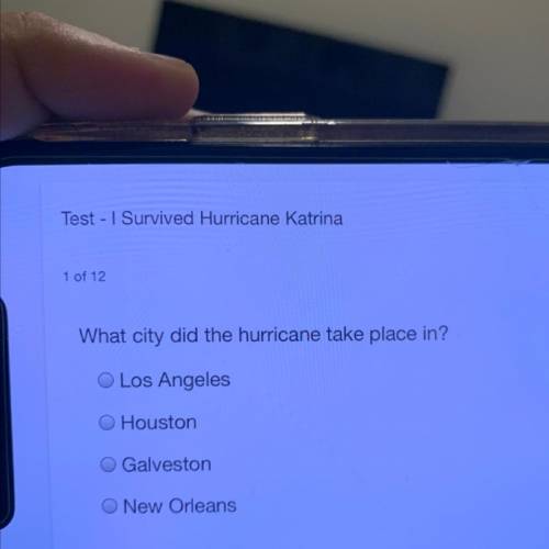 What city did the hurricane take place in?