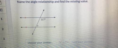 Help Very Much Needed! Name The Angle Relationship And Find The Missing Value.